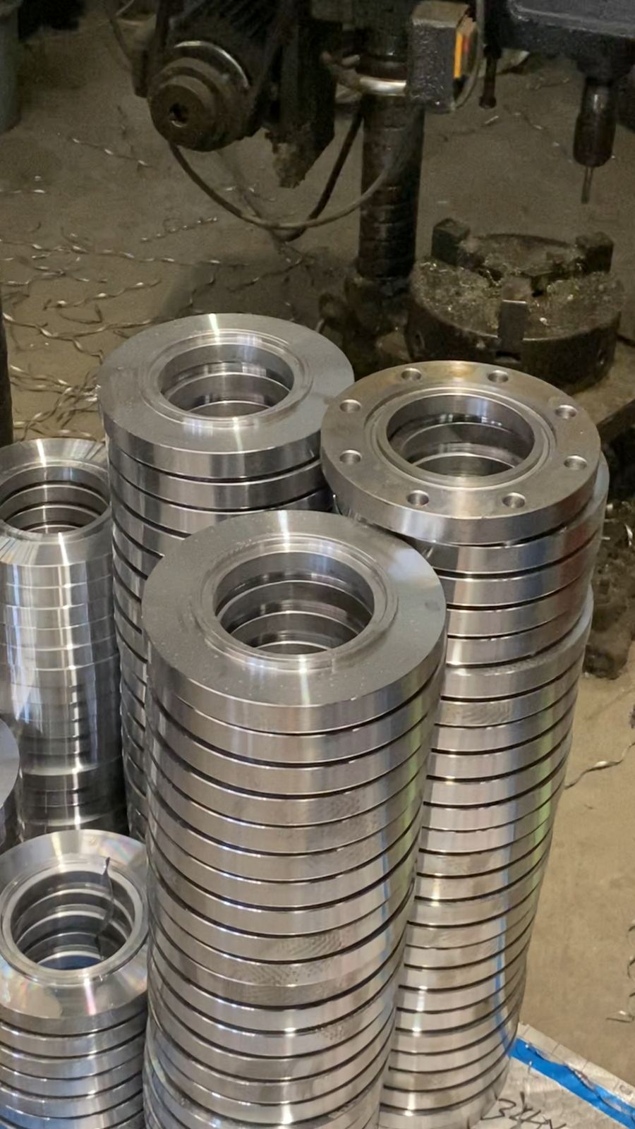 Forged flanges, machined finish